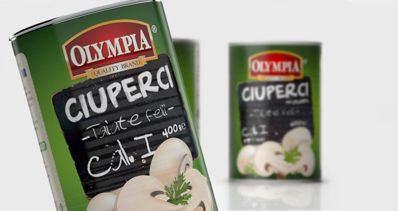 Cutii ciuperci Olympia - package design Dualmind